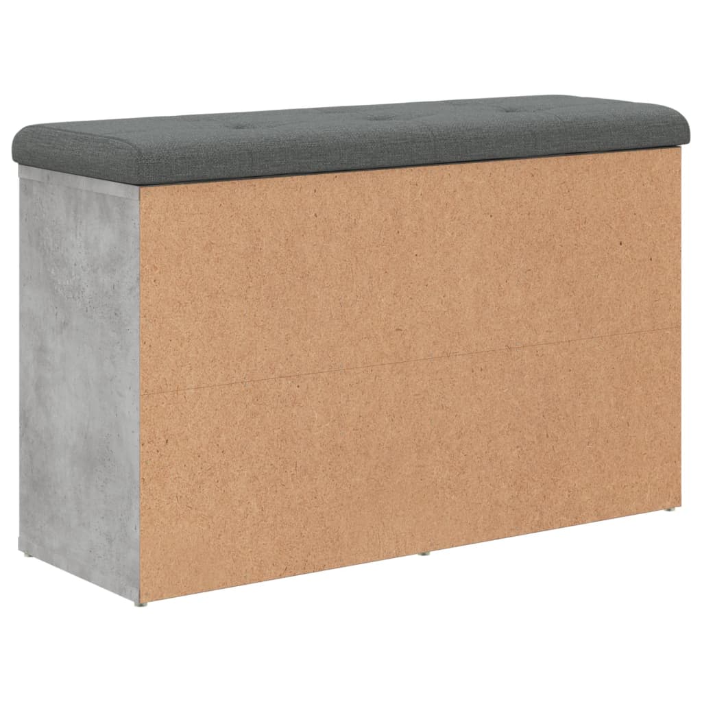 Klupa za cipele siva boja betona 82x32x50 cm konstruirano drvo