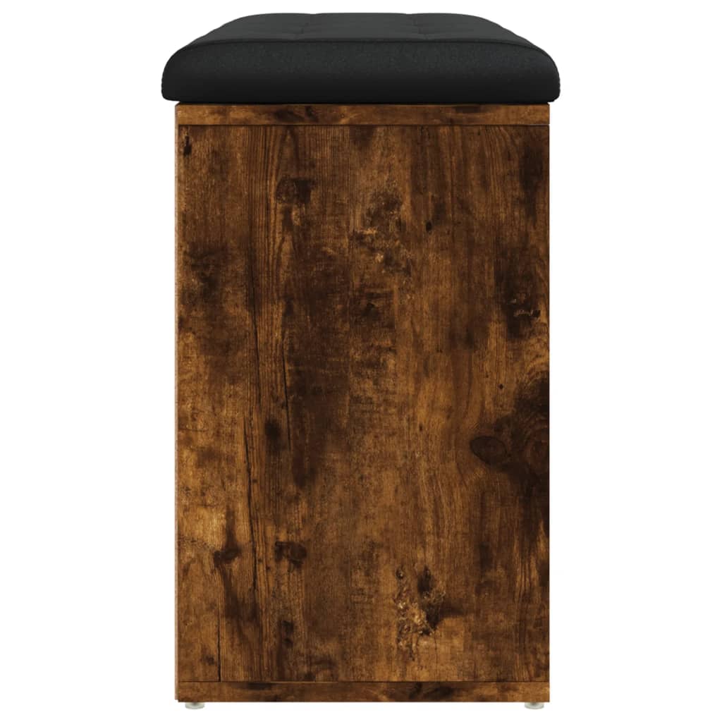 Klupa za cipele boja dimljenog hrasta 82x32x50 cm drvena
