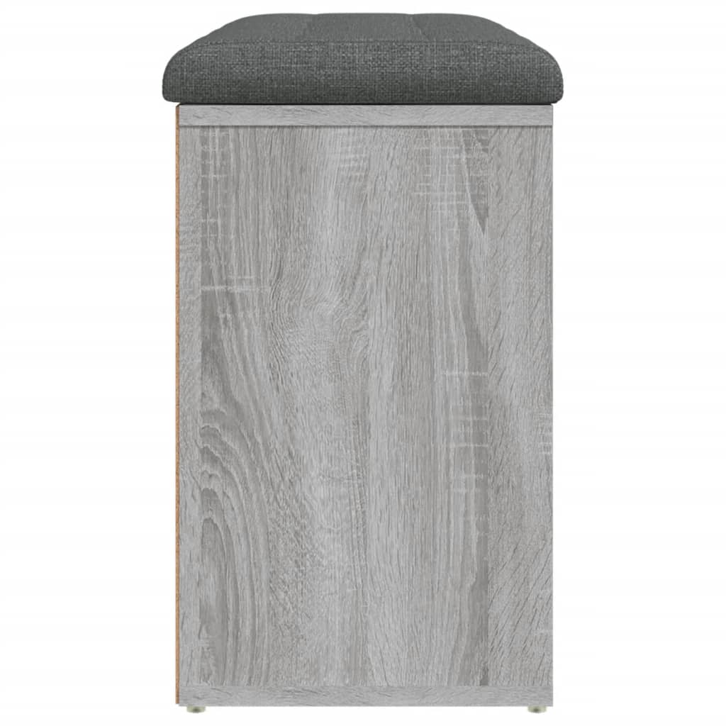 Klupa za cipele siva boja hrasta 82x32x50 cm konstruirano drvo