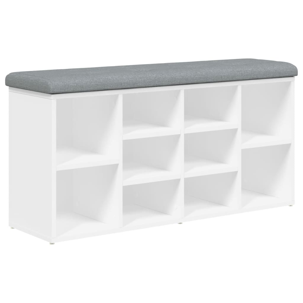 Klupa za cipele bijela 102x32x50 cm inženjerski drvo