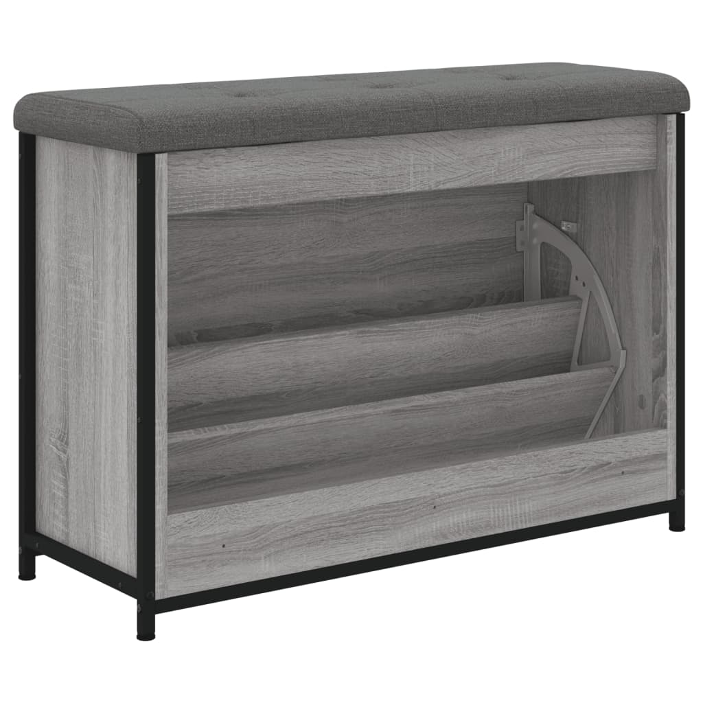 Klupa za cipele s preklopnom ladicom boja hrasta 82x32x56 cm