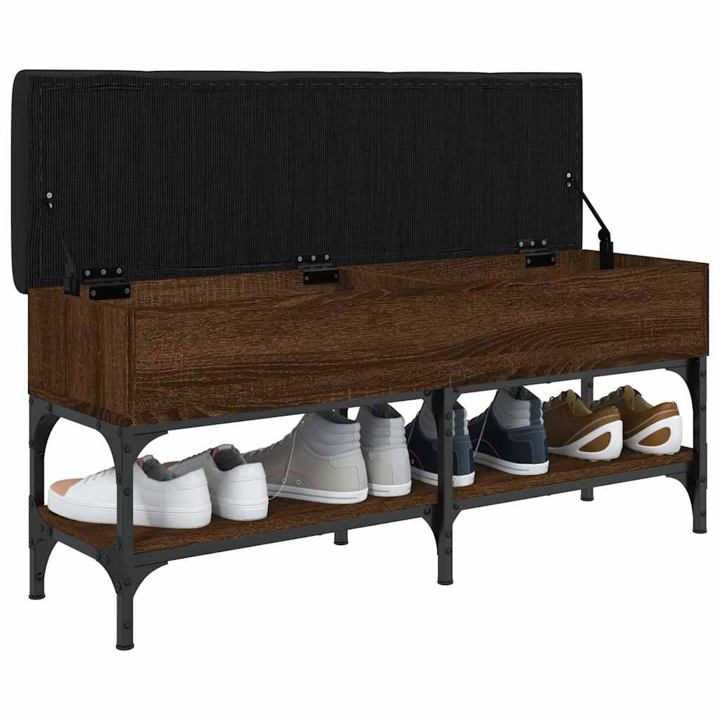 Klupa za cipele smeđa boja hrasta 102x32x45cm konstruirano drvo