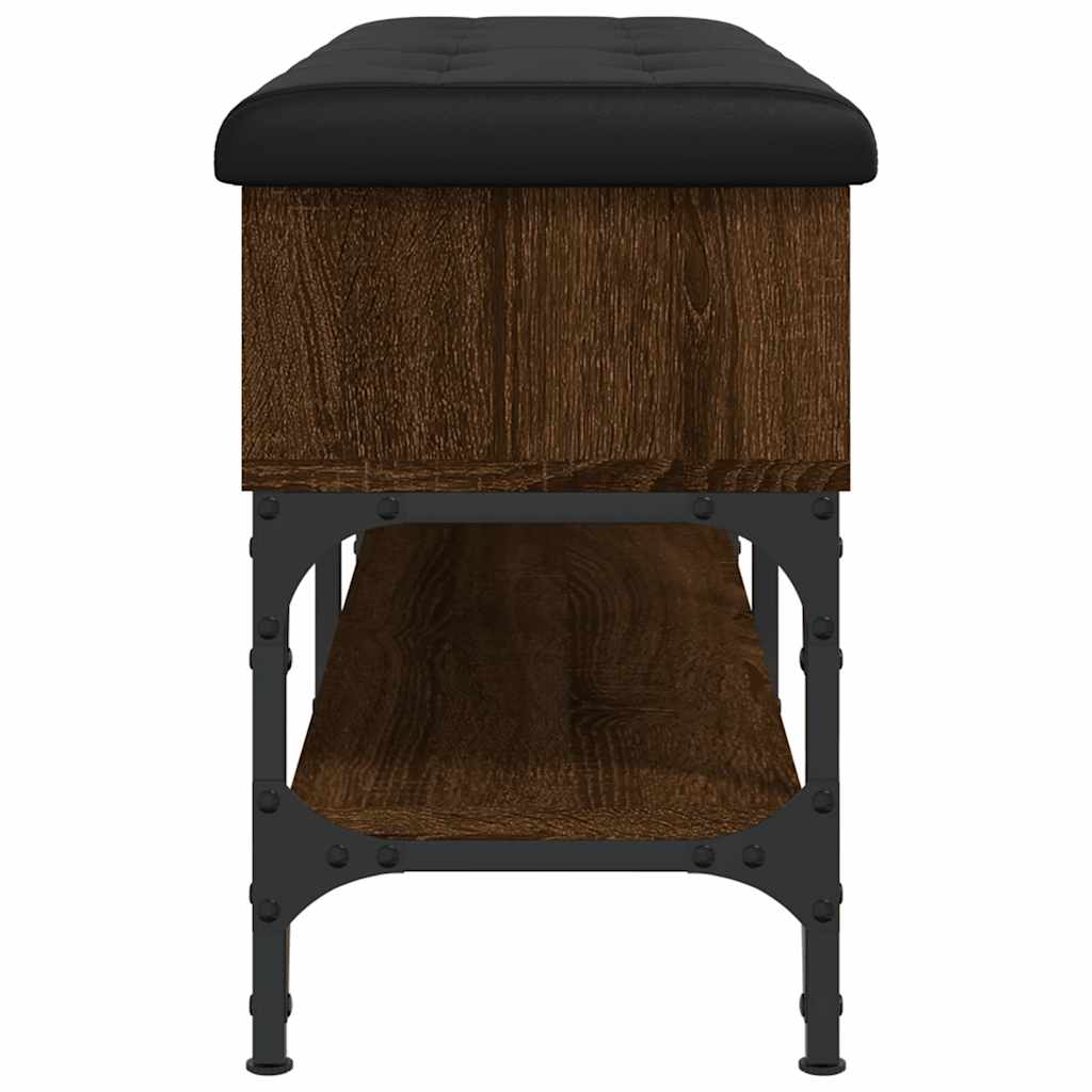 Klupa za cipele smeđa boja hrasta 102x32x45cm konstruirano drvo