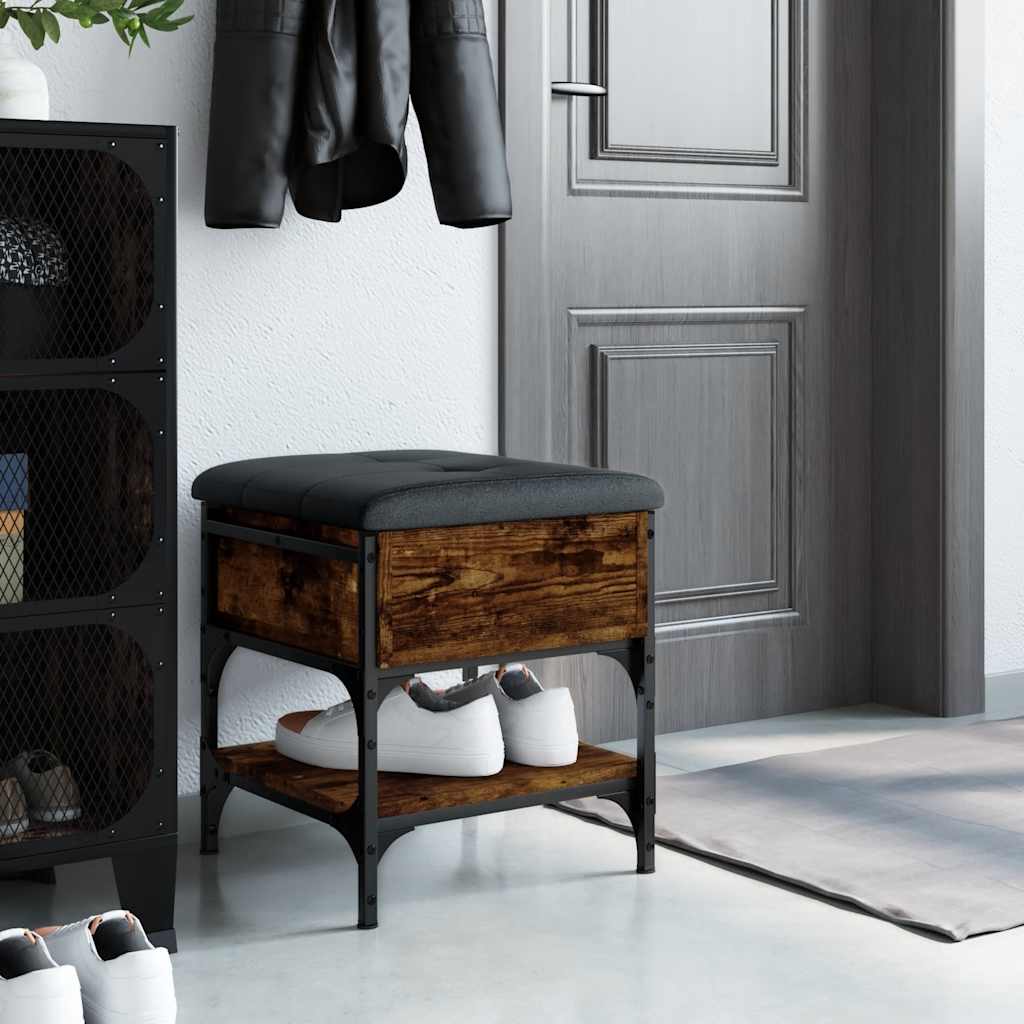 Klupa za cipele boja hrasta 42x42x45 cm konstruirano drvo