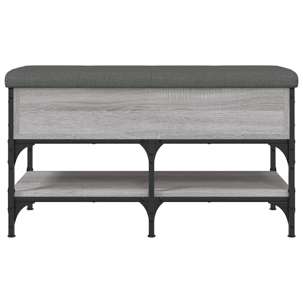 Klupa za cipele siva boja hrasta 82x42x45 cm konstruirano drvo
