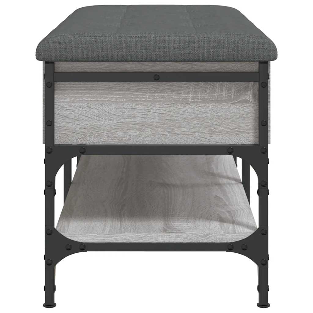 Klupa za cipele siva boja hrasta 82x42x45 cm konstruirano drvo