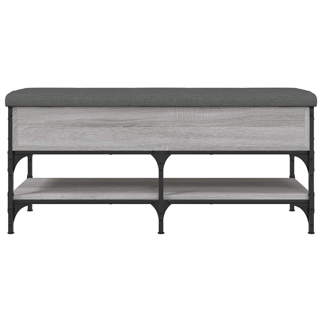 Klupa za cipele siva boja hrasta 102x42x45 cm konstruirano drvo