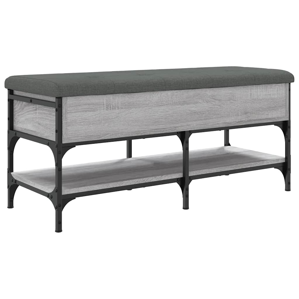 Klupa za cipele siva boja hrasta 102x42x45 cm konstruirano drvo
