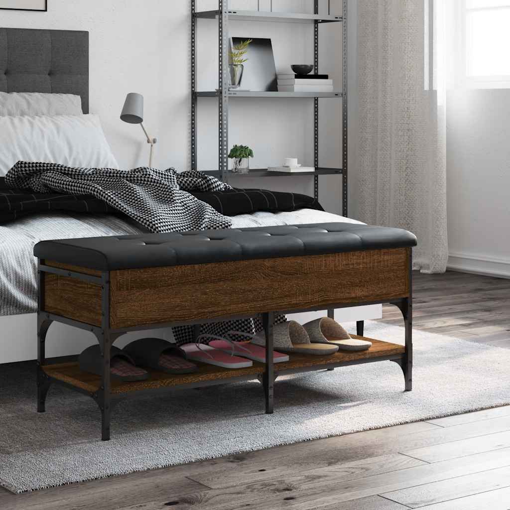 Klupa za cipele boja hrasta 102x42x45 cm od konstruiranog drva