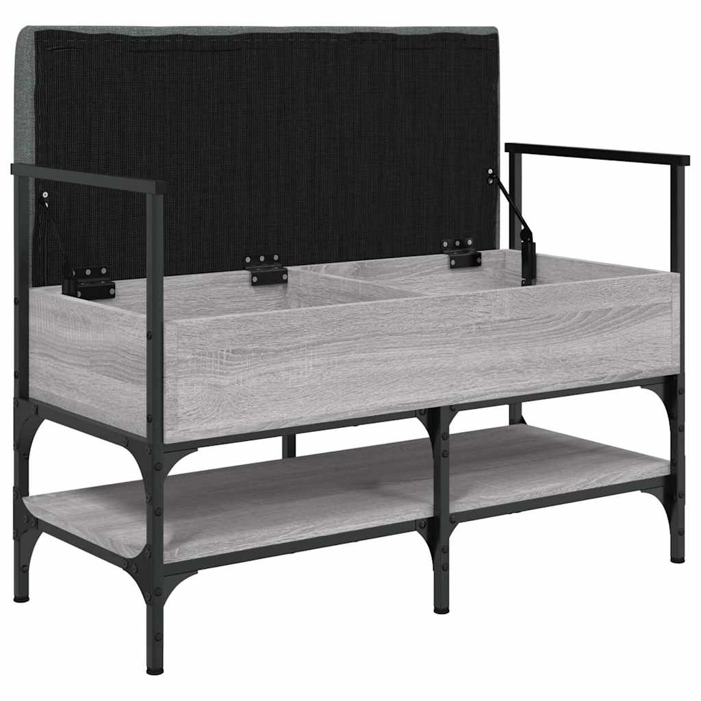 Klupa za cipele siva boja hrasta 85,5x42x57,5 cm drvena