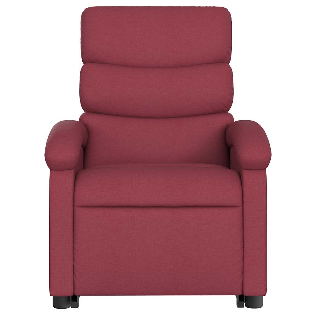 Električni naslonjač na podizanje od tkanine boja vina
