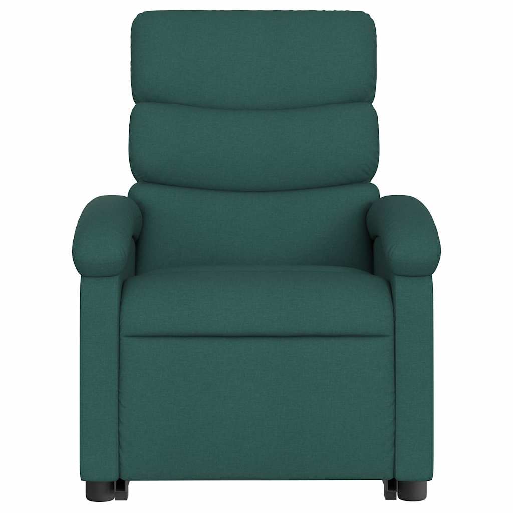 Električni naslonjač na podizanje tkanina tamnozeleni