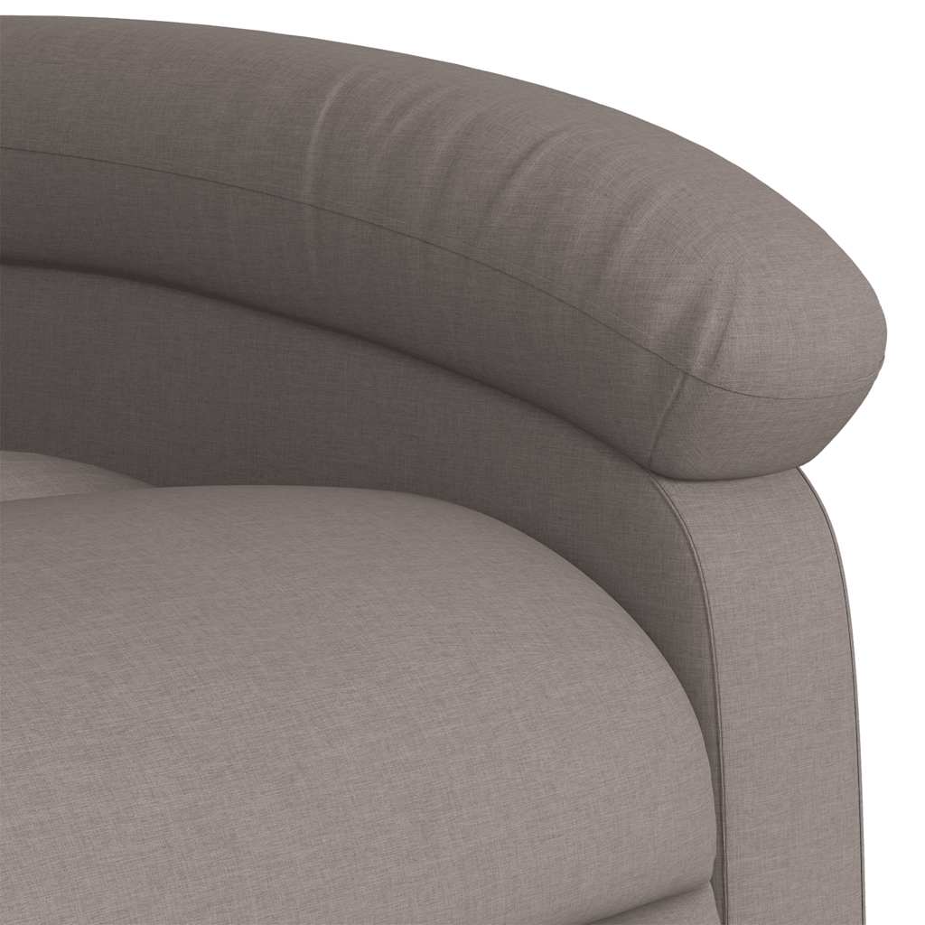 Električni naslonjač od tkanine smeđesivi