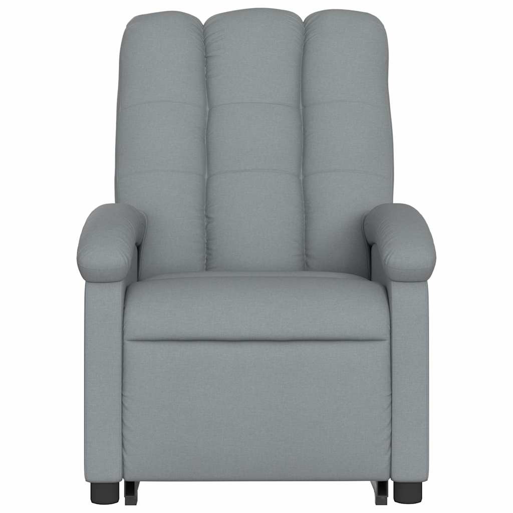 Naslonjač na podizanje od tkanine svjetlosivi