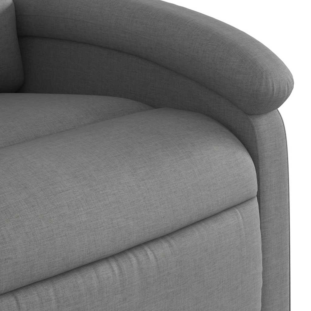 Električni naslonjač od tkanine tamnosivi