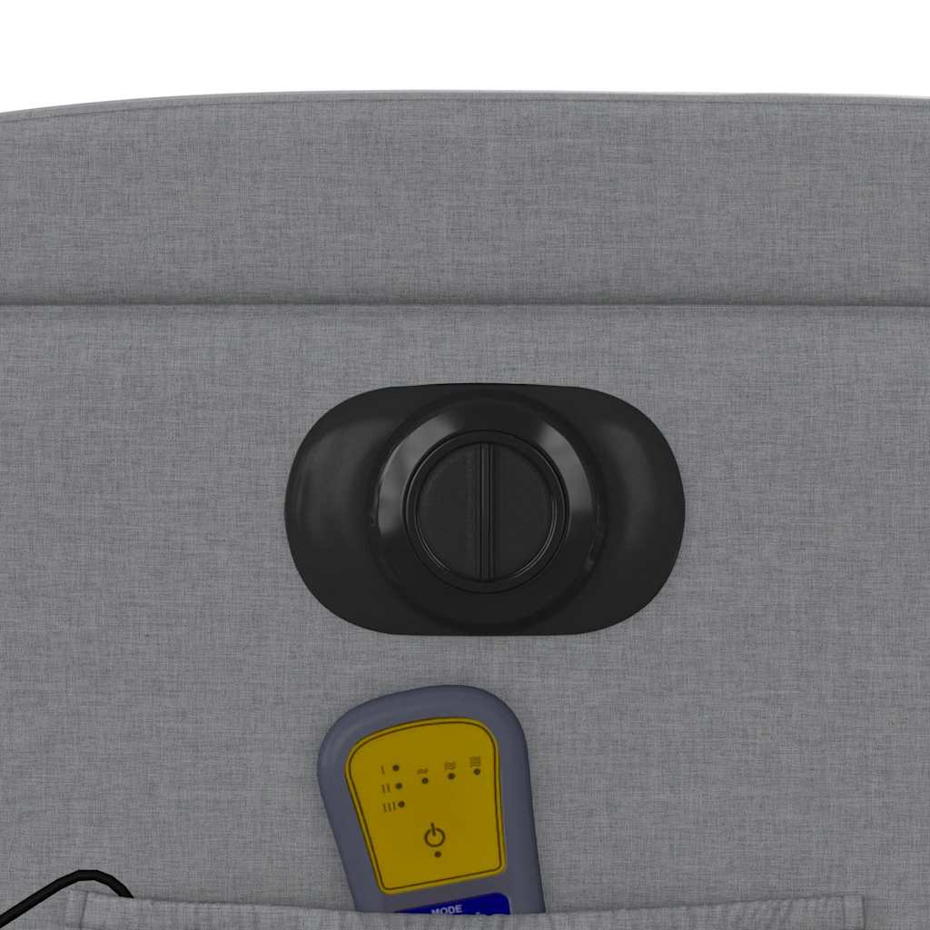 Električni masažni naslonjač na podizanje tkanina svjetlosivi