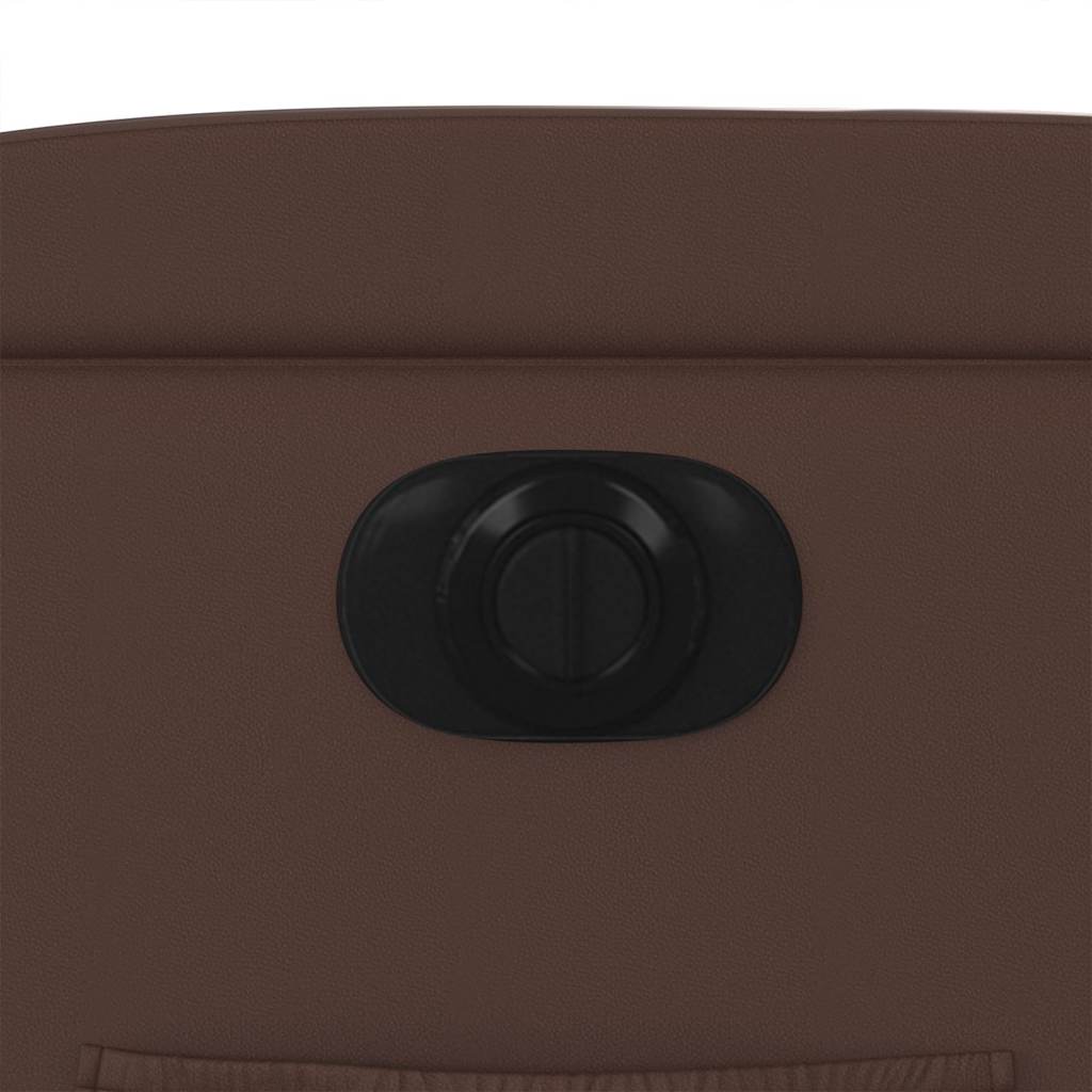 Električni naslonjač od umjetne kože smeđi