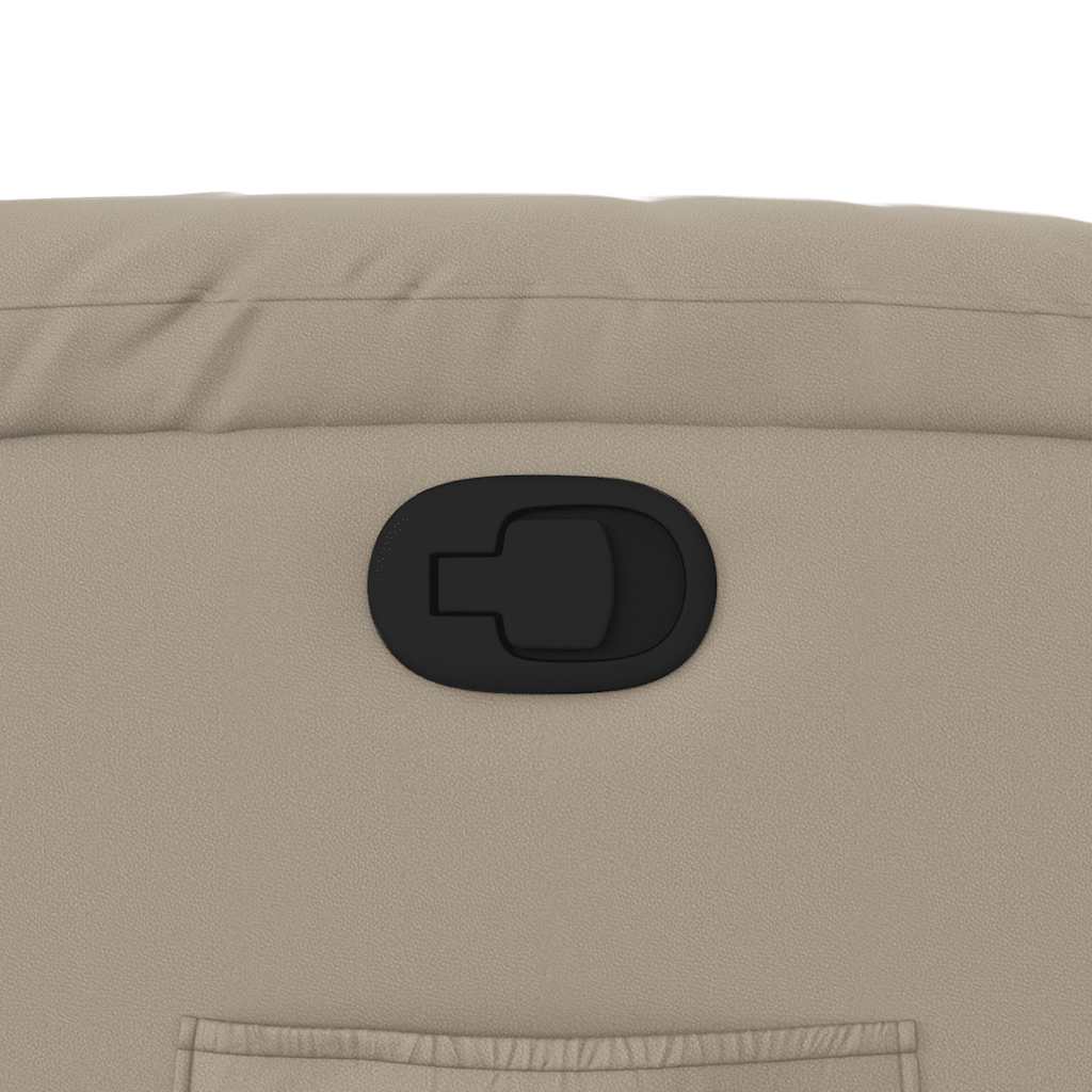 Naslonjač na podizanje od umjetne kože boja cappuccina