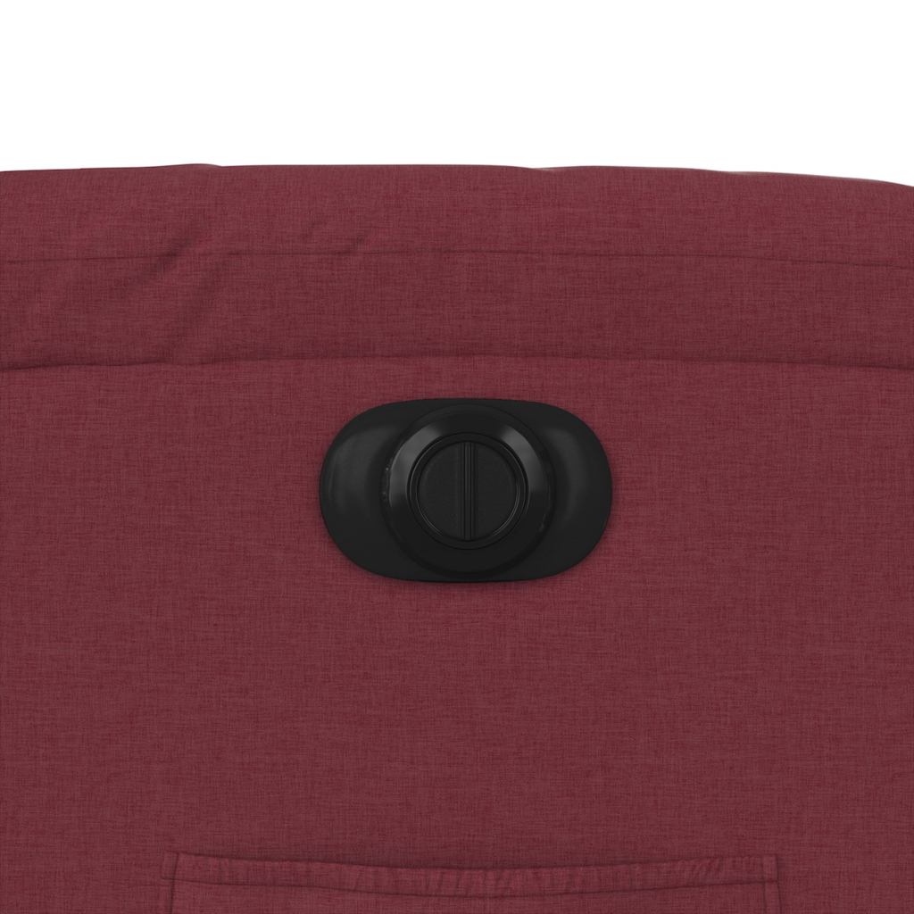 Električni naslonjač na podizanje od tkanine boja vina