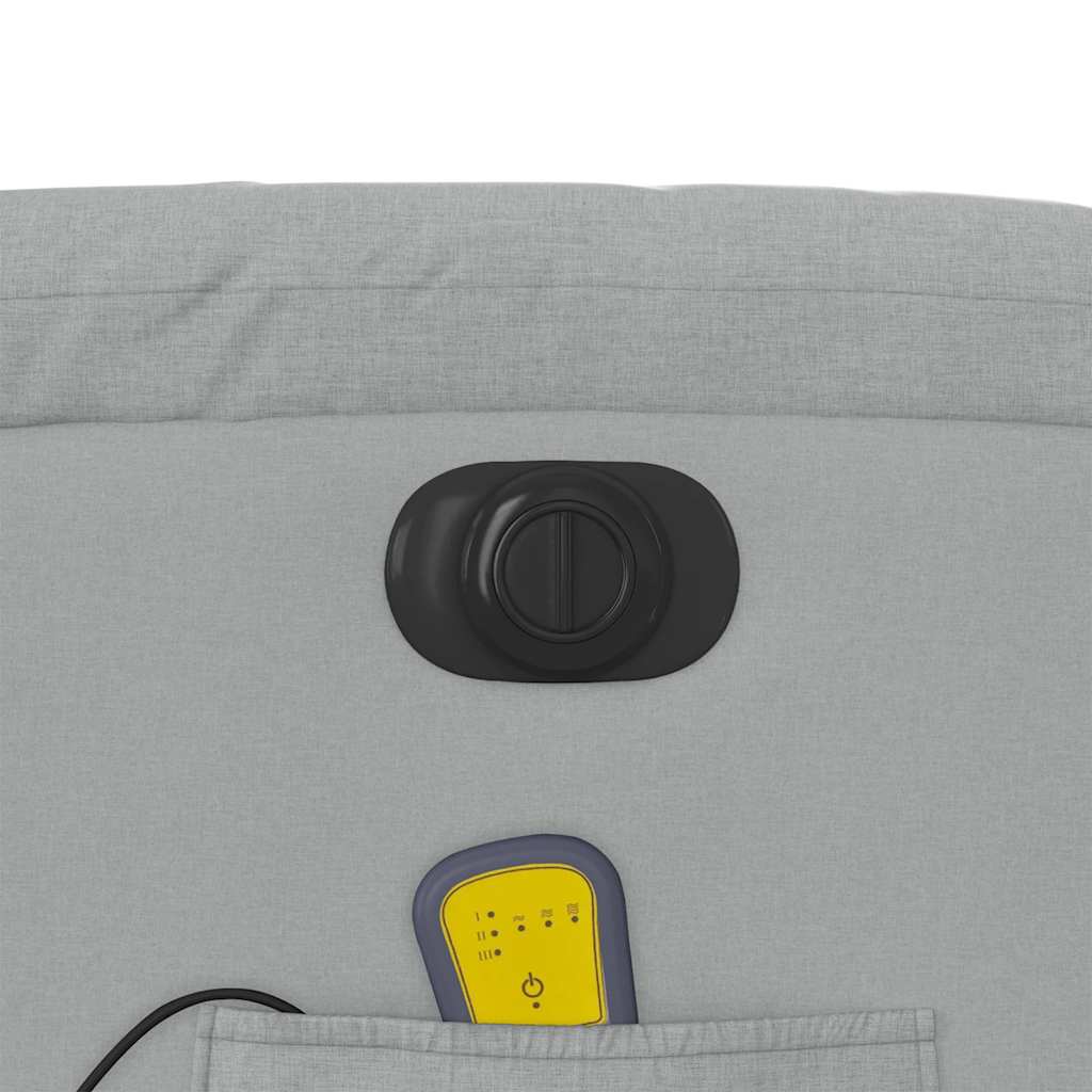 Električni masažni naslonjač na podizanje tkanina svjetlosivi