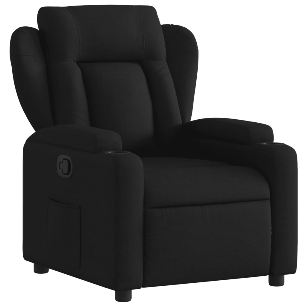 Naslonjač za noge, crna tkanina