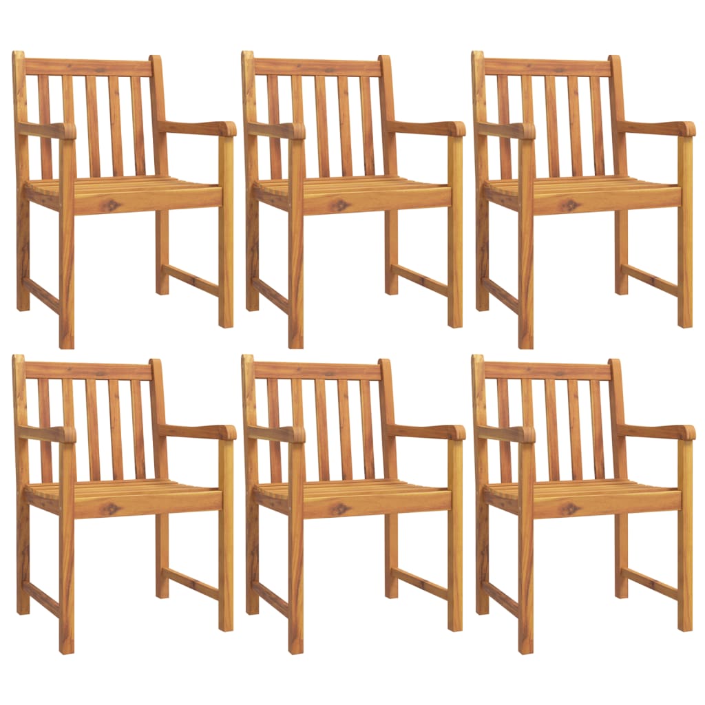 Vrtne stolice 6 kom 56 x 55,5 x 90 cm od masivnog drva bagrema