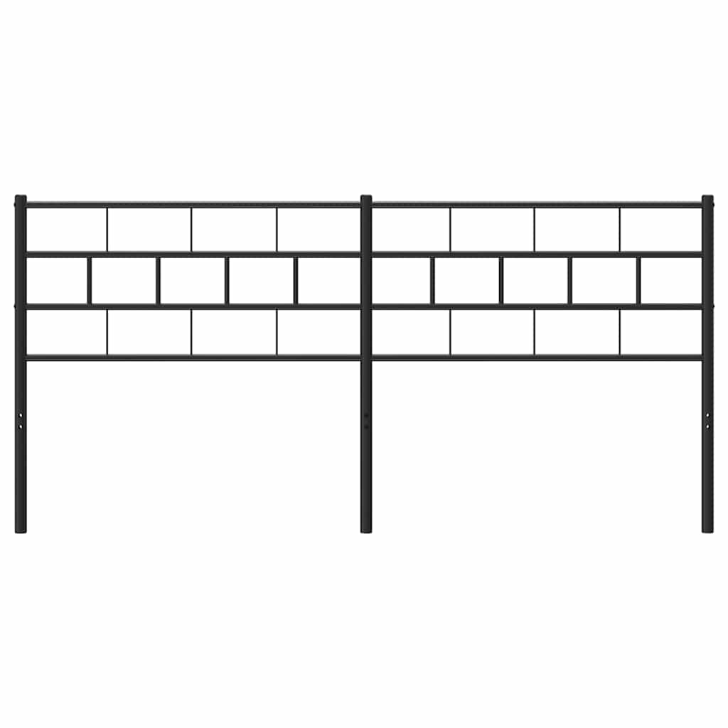 Metalno zamjensko uzglavlje crno 200 cm