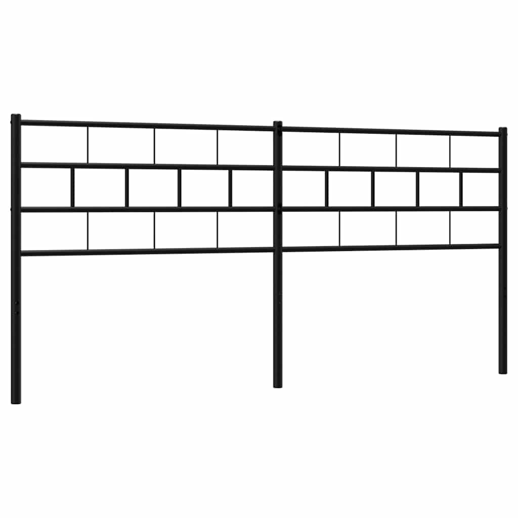 Metalno zamjensko uzglavlje crno 200 cm