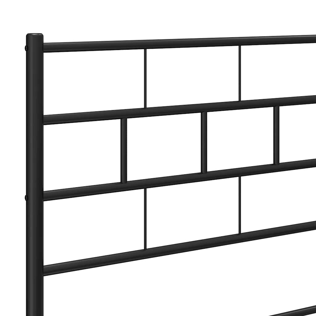 Metalno zamjensko uzglavlje crno 200 cm