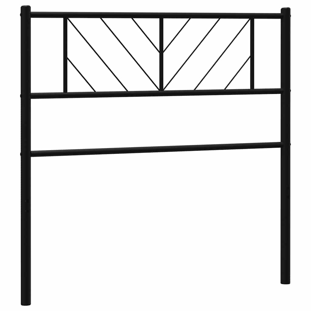 Metalno zamjensko uzglavlje crno 75 cm