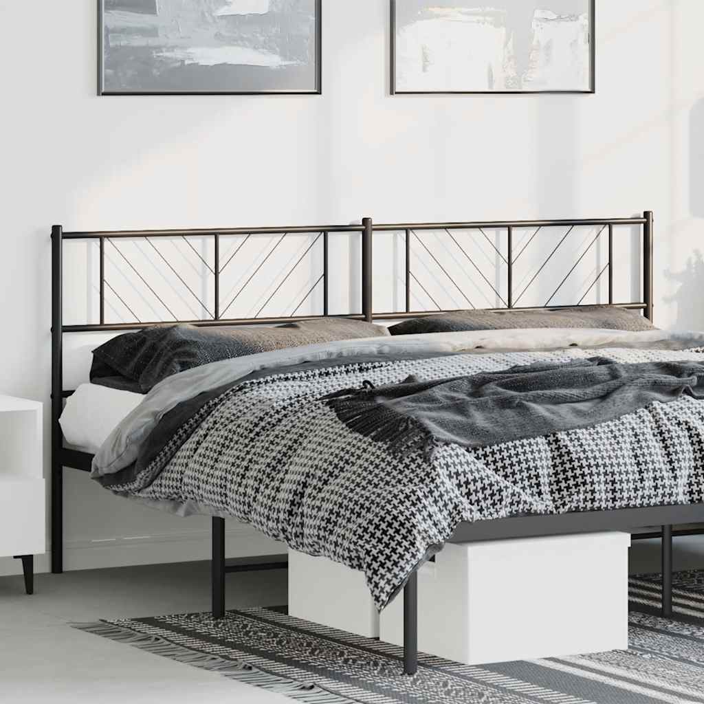 Metalno zamjensko uzglavlje crno 193 cm