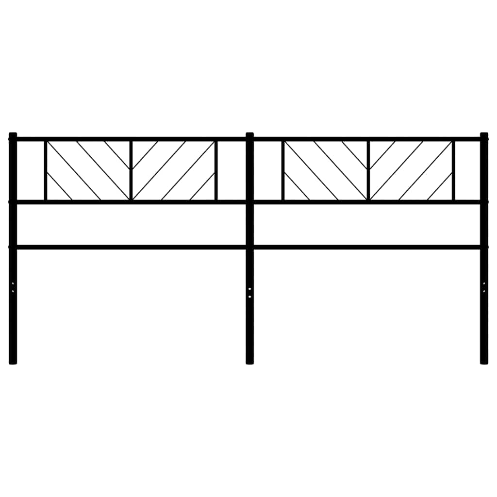 Metalno zamjensko uzglavlje crno 193 cm