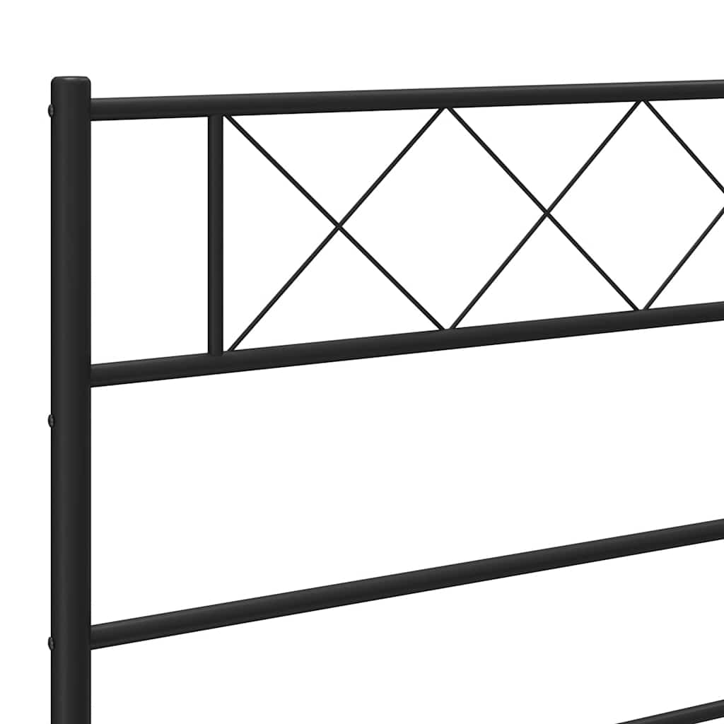 Metalno zamjensko uzglavlje crno 120 cm
