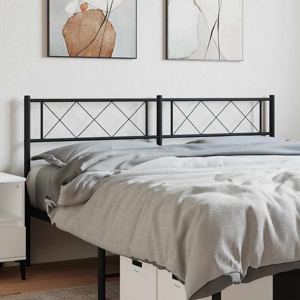 Metalno zamjensko uzglavlje crno 120 cm
