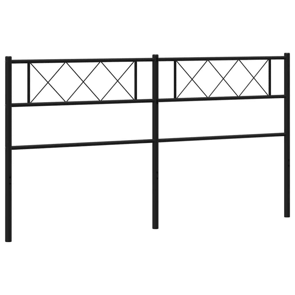 Metalno zamjensko uzglavlje crno 200 cm