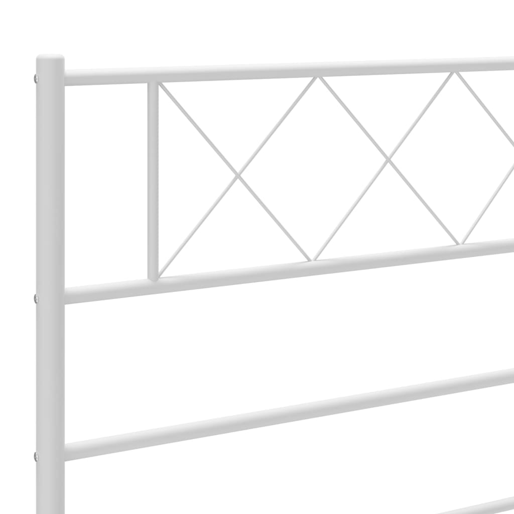 Metalni okvir kreveta uzglavlje i podnožje bijeli 107x203 cm