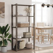 Stalak za pohranu 5 razina sivi 80x38x170 cm masivna borovina