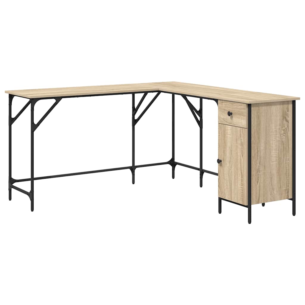 Radni stol boja hrasta sonome 141x141x75 cm konstruirano drvo