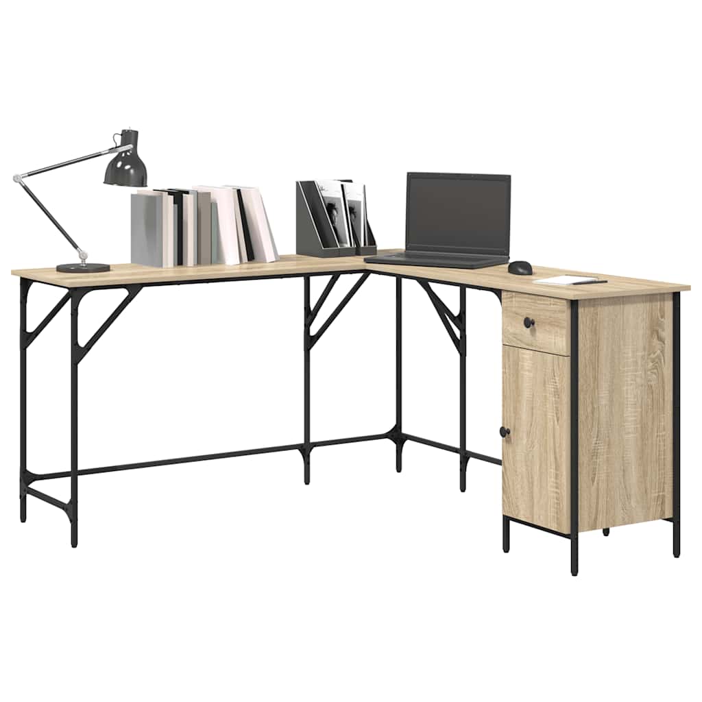 Radni stol boja hrasta sonome 141x141x75 cm konstruirano drvo