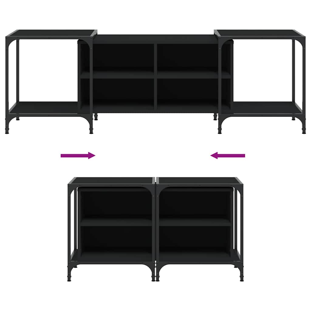 TV ormarić crni 153 x 37 x 50 cm od konstruiranog drva