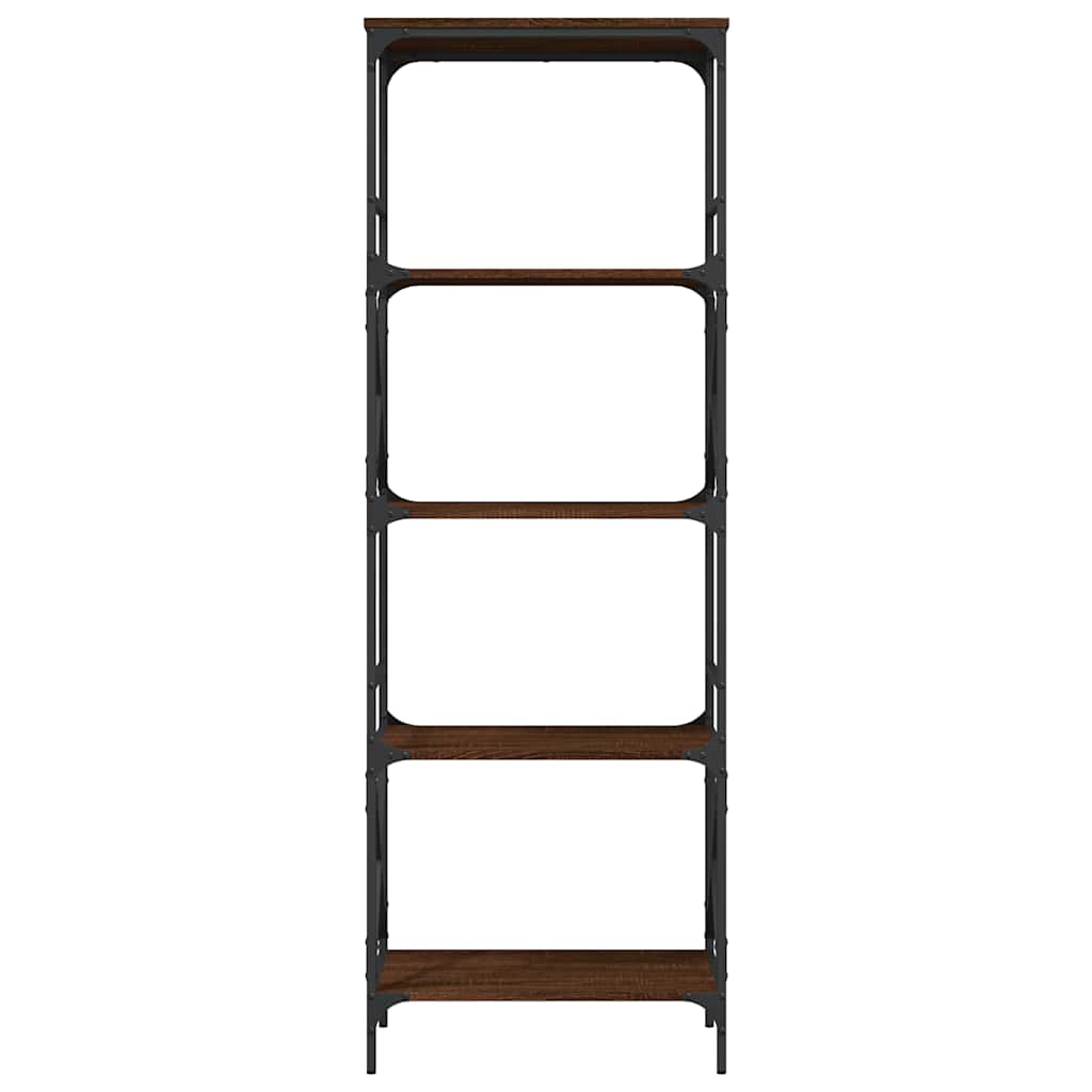 Regal za knjige 5 razina smeđa boja hrasta 59x35x171 cm drveni