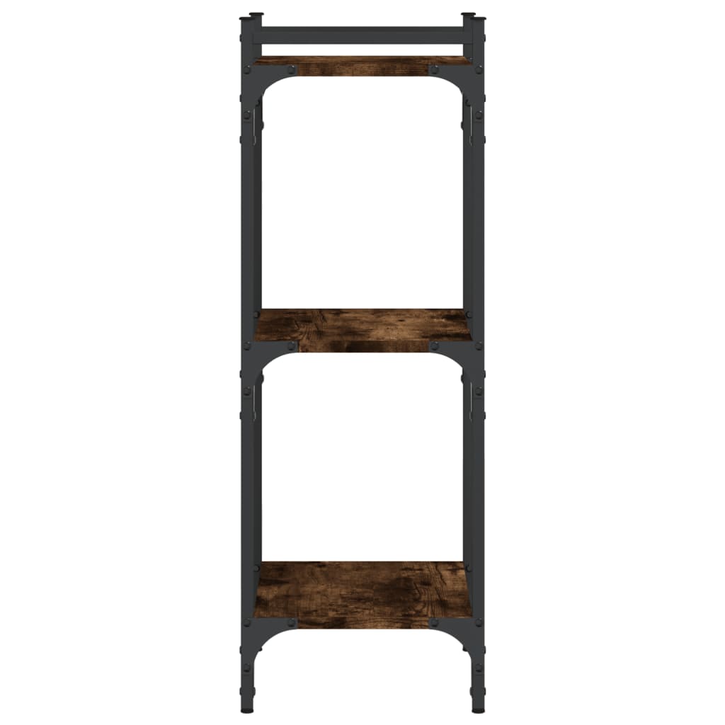 Regal za knjige s 3 razine boja hrasta 40 x 30 x 86 cm drveni