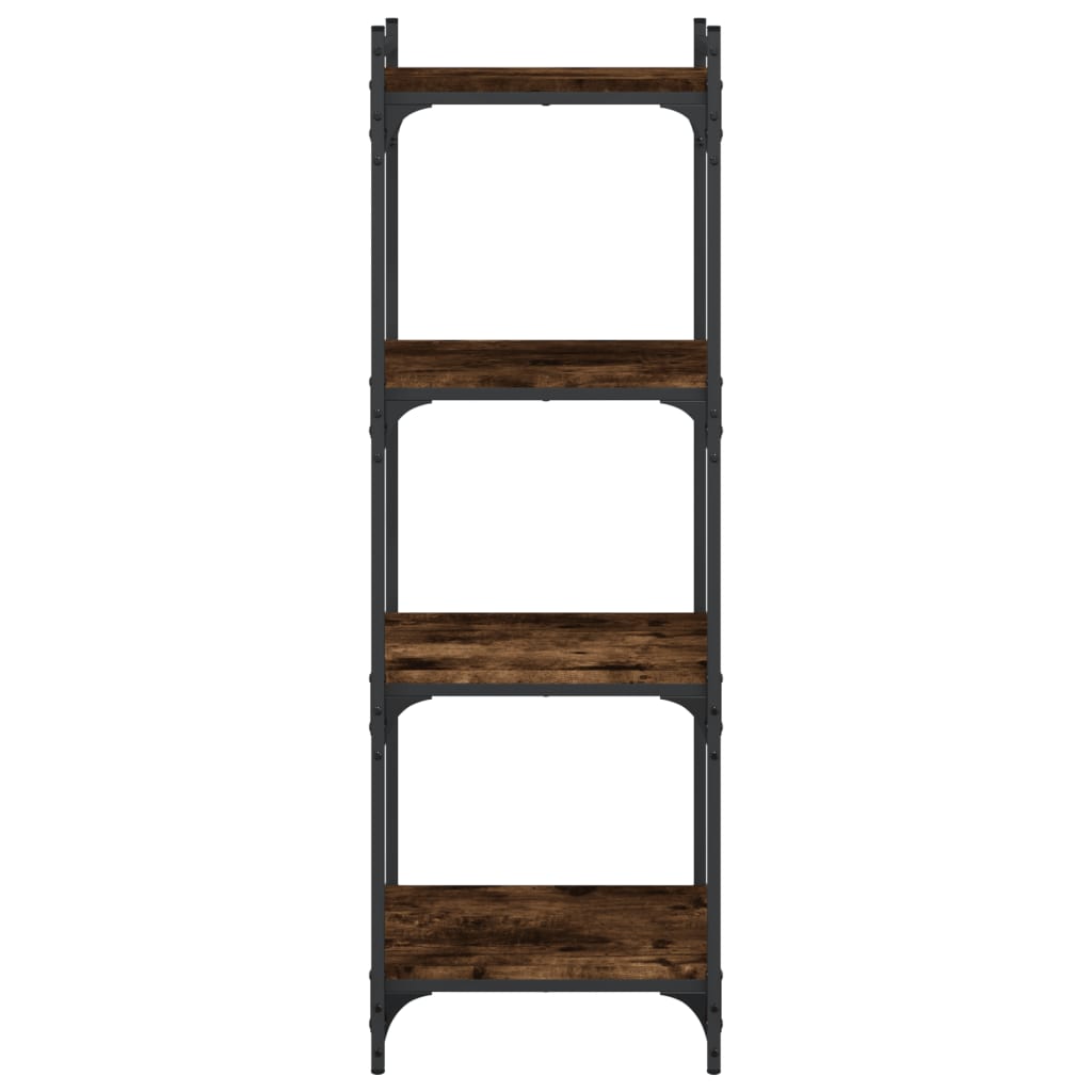 Regal za knjige s 4 razine boja hrasta 40 x 30 x 120 cm drveni