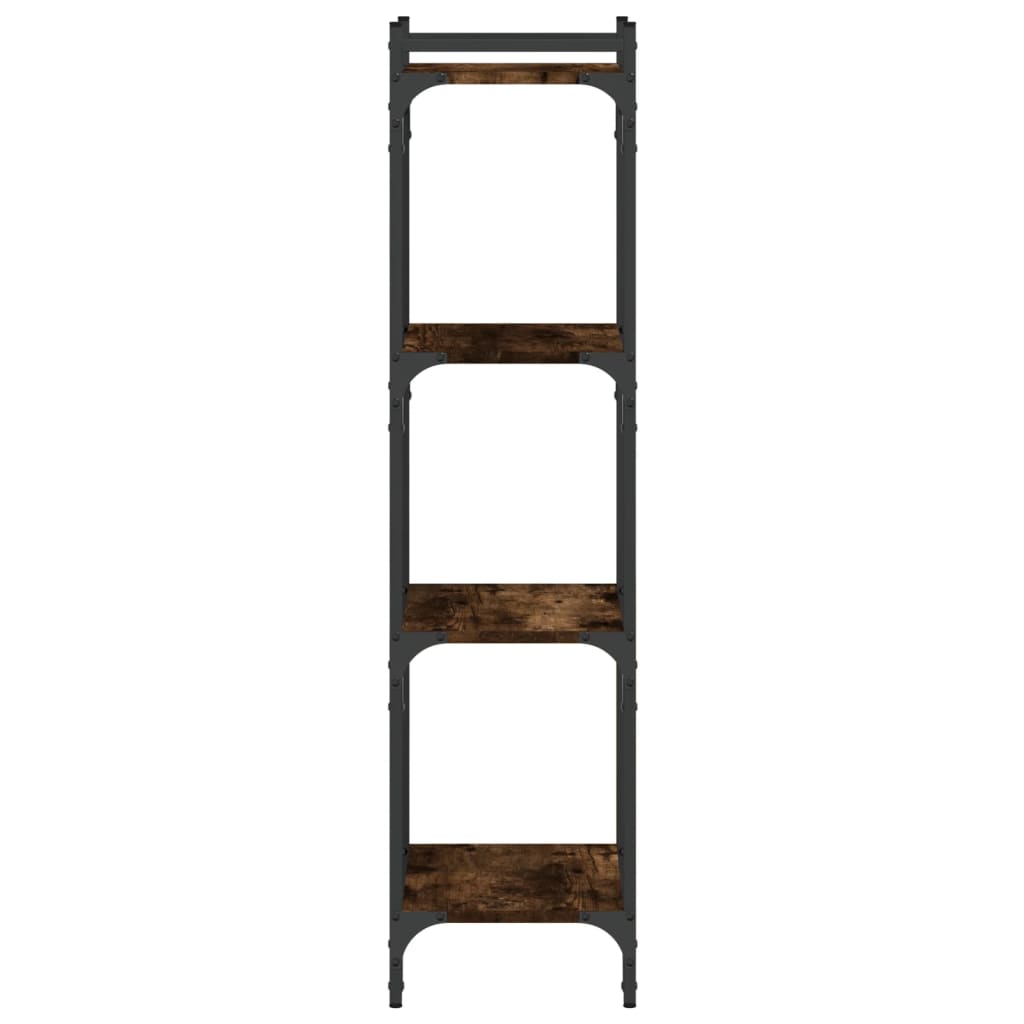 Regal za knjige s 4 razine boja hrasta 40 x 30 x 120 cm drveni