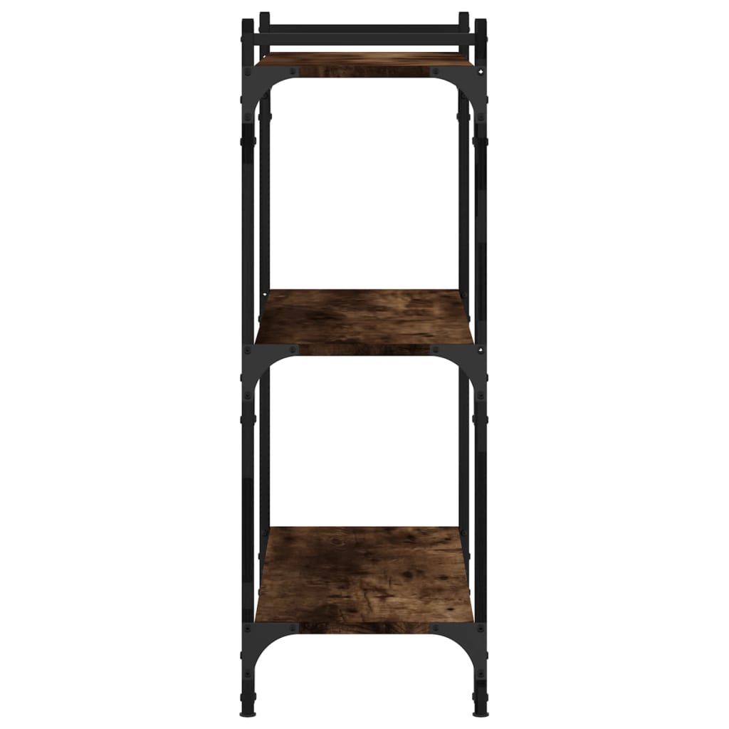 Regal za knjige s 3 razine boja hrasta 80 x 30 x 86 cm drveni