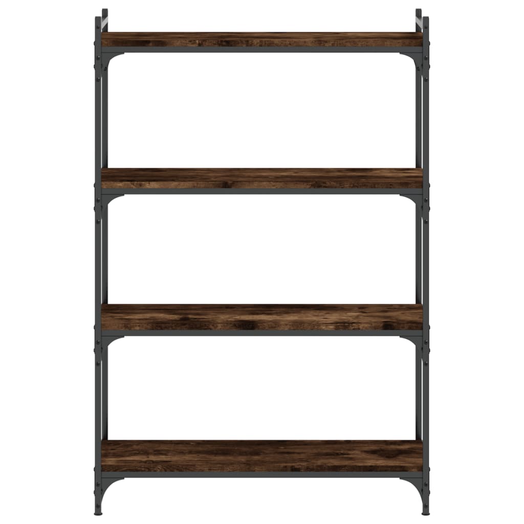 Regal za knjige s 4 razine boja hrasta 80 x 30 x 120 cm drveni