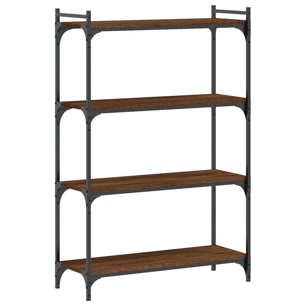Regal za knjige 4 razine smeđa boja hrasta 80x30x120 cm drveni