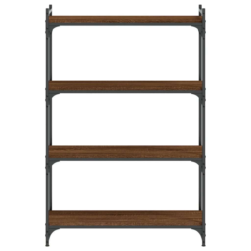 Regal za knjige 4 razine smeđa boja hrasta 80x30x120 cm drveni