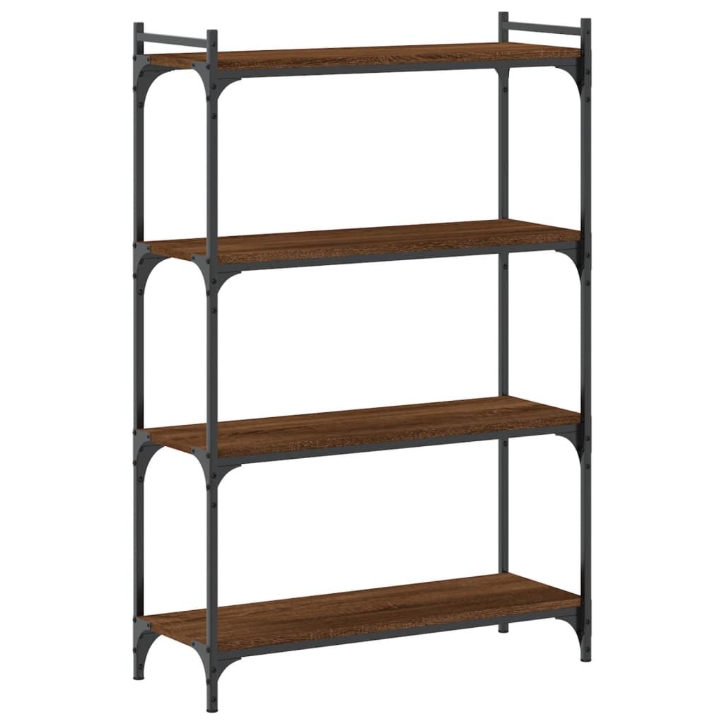 Regal za knjige 4 razine smeđa boja hrasta 80x30x120 cm drveni