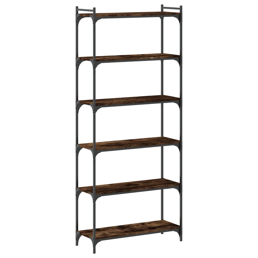 Regal za knjige sa 6 razina boja hrasta 80 x 30 x 188 cm drveni